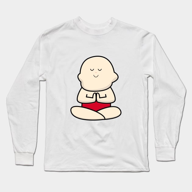 International yoga day with cute baby character Long Sleeve T-Shirt by Bekis